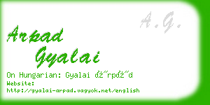 arpad gyalai business card